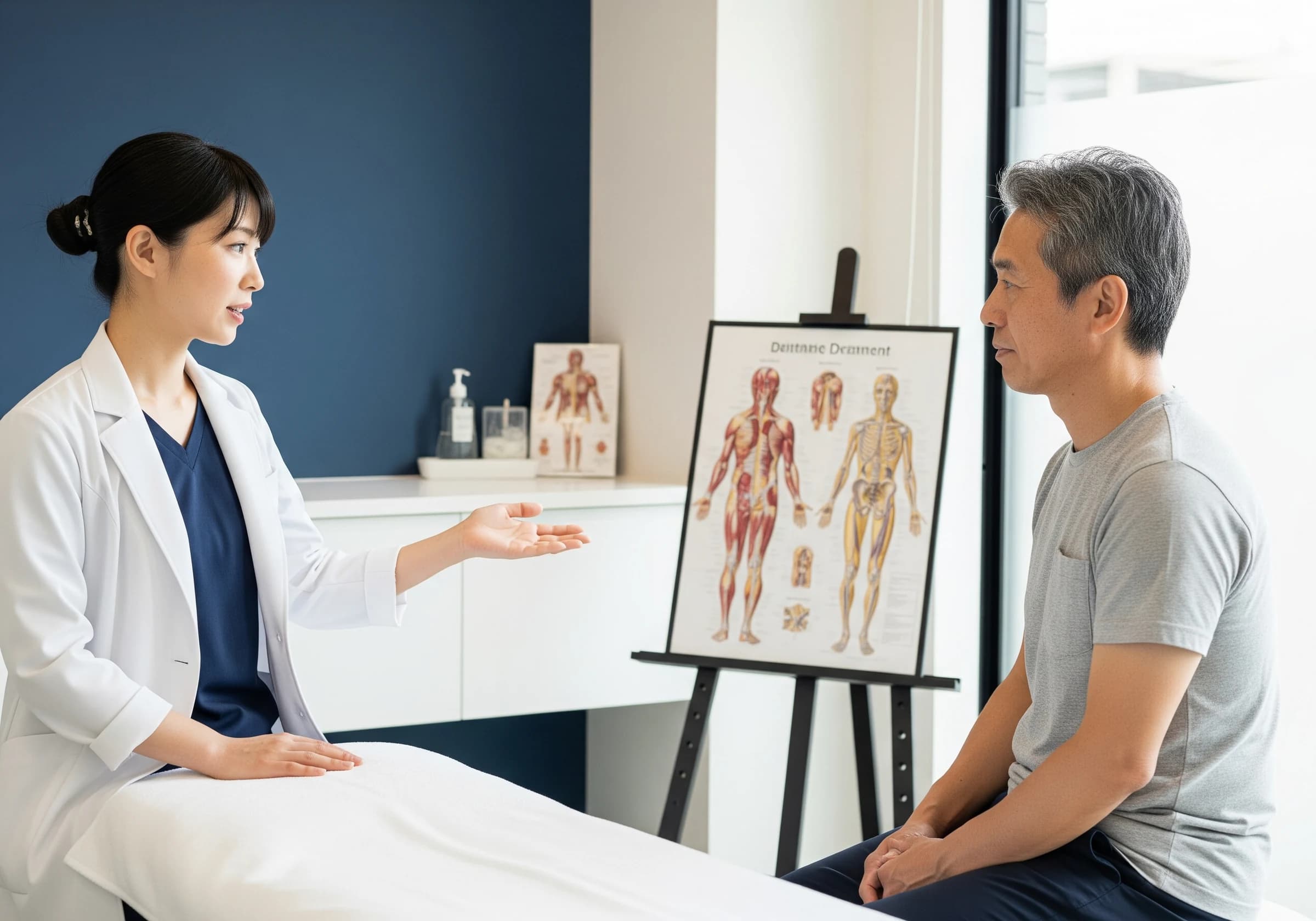 施術計画を説明する様子